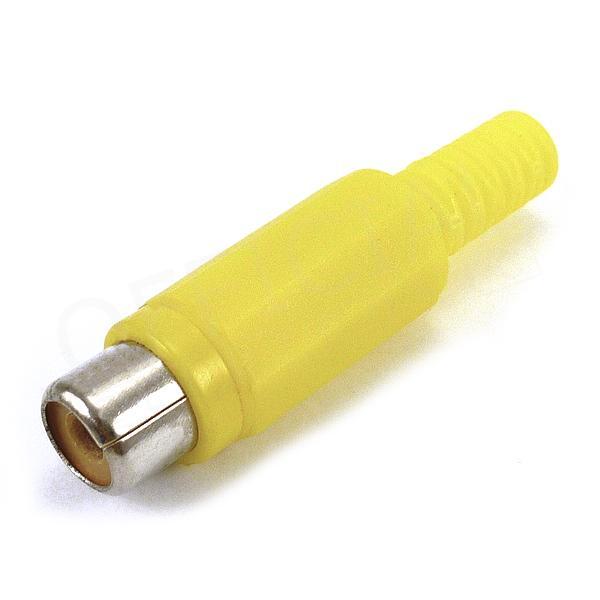 Konektor Cinch (RCA) zásuvka plastik žlutá