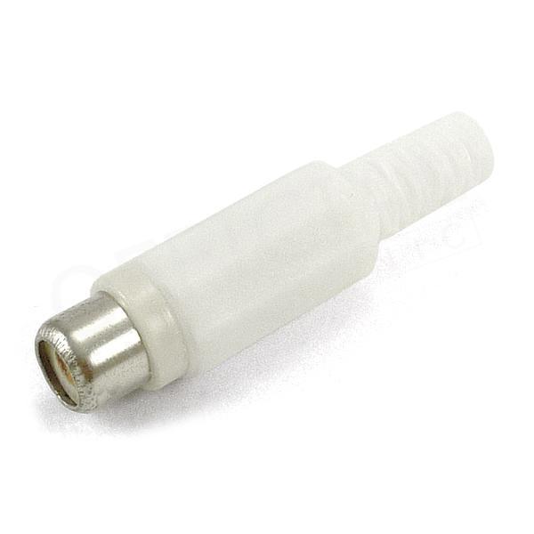 Konektor Cinch (RCA) zásuvka plastik bílá
