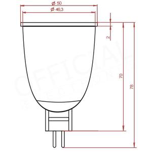 Žárovka MR16 12V/5W Sharp LED 5000K studená bílá