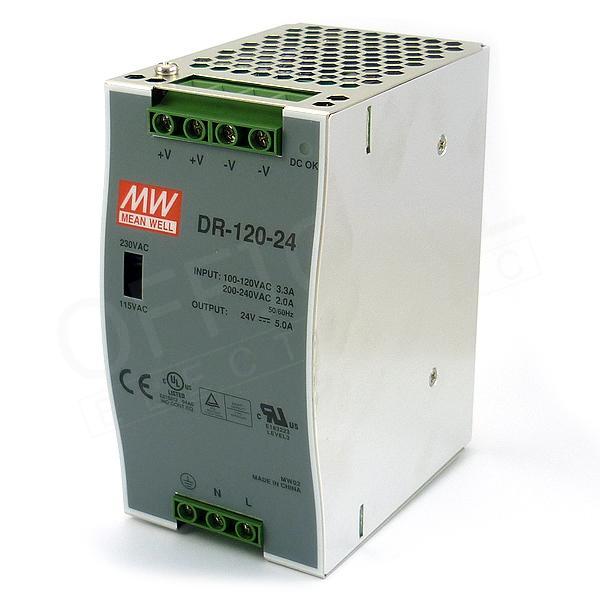 Zdroj MEAN WELL DR-120-24 | Official Electronic, s.r.o.