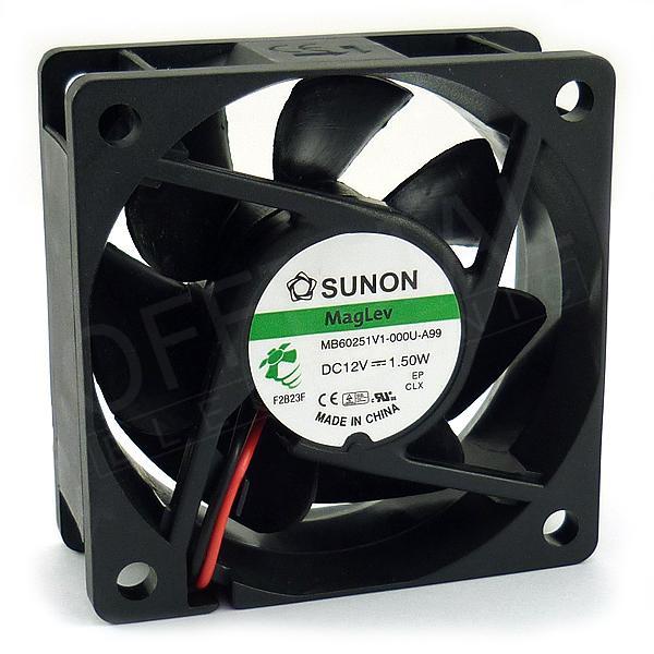 Ventilateur Sunon MB60251V1-000U-A99 60x25mm - 12V, 1.50W, 2 Fils, Pour Refroidissement PC Ou Onduleur
