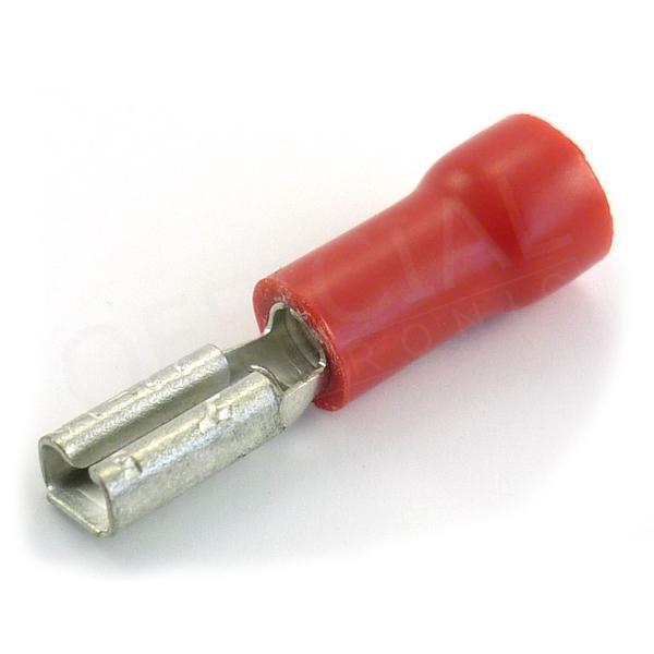 Faston dutinka 2,8x0,8/1,5mm2 poloizolovaná červená- OPP 1,5-28/PA