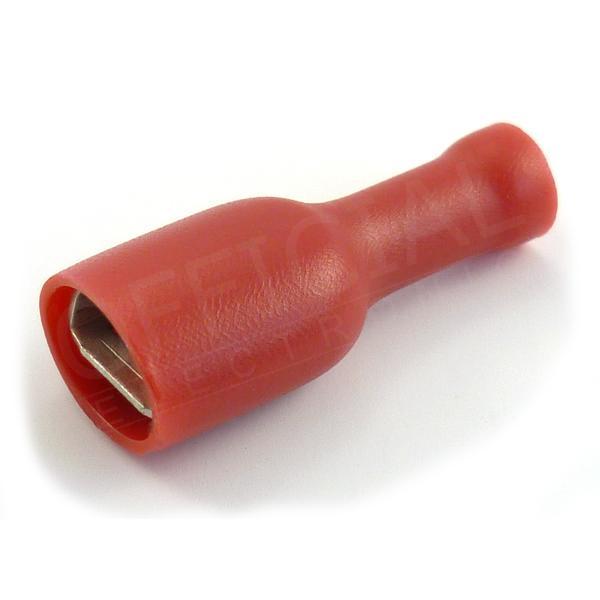 Faston dutinka 6,3x0,8/1,5mm2 celoizolovaná červená- OPC 1,5-68/PA