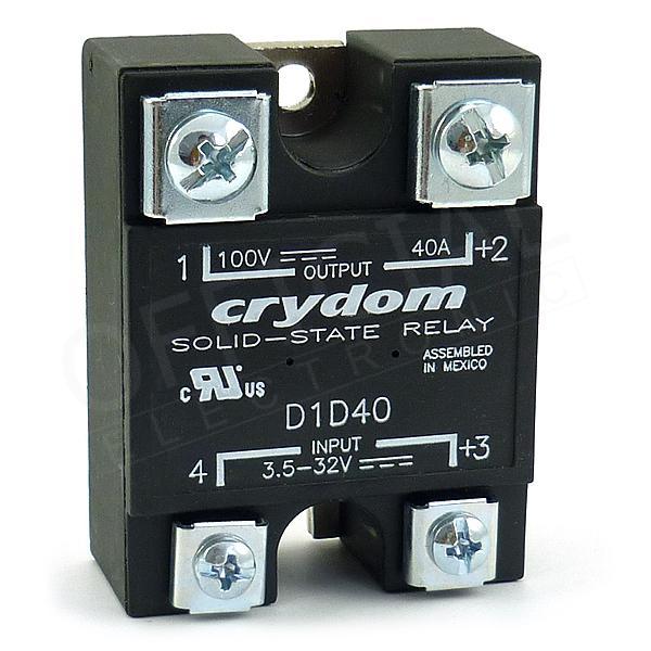 New Crydom D1D40 3.5-32V Input 100V 40A Output Solid State Relay 