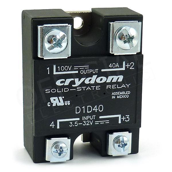 New Crydom D1D40 3.5-32V Input 100V 40A Output Solid State Relay New Crydom D1D40 3.5-32V Input 100V 40A Output Solid State Relay
