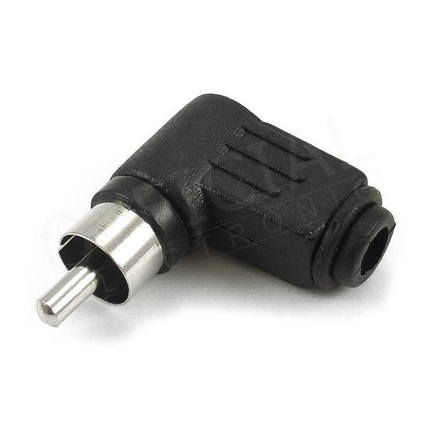 Konektor Cinch plast 90° černý