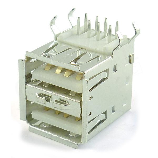 Konektor USB 2x90° do PCB