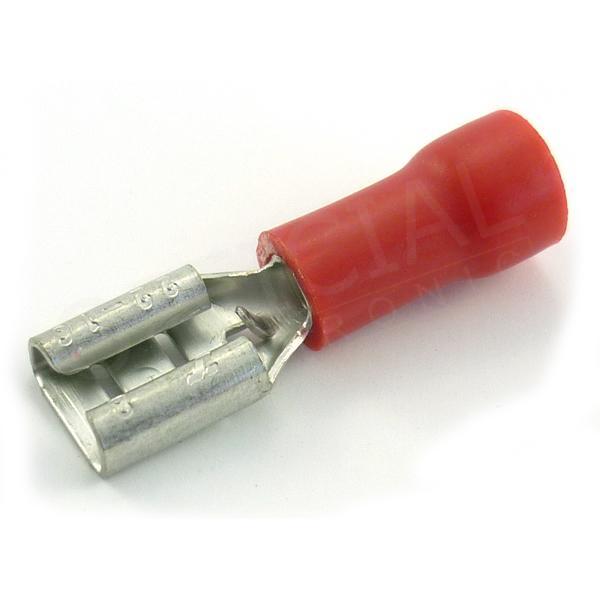 Faston dutinka 4,8x0,8/1,5mm2 poloizolovaná červená- OPP 1,5-48