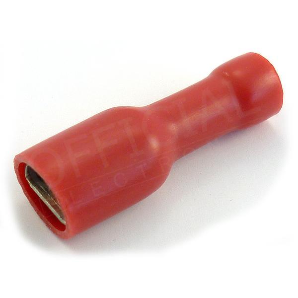 Faston dutinka 4,8x0,8/1,5mm2 celoizolovaná červená- OPC 1,5-48