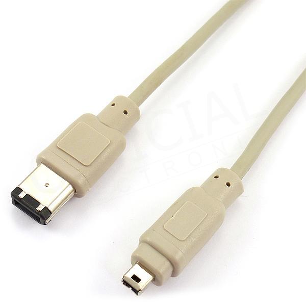 Kabel FireWire IEEE 1394 6/4 3m šedý