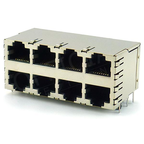 Telefonní konektor RJ45 8x 8-8 PCB stíněný