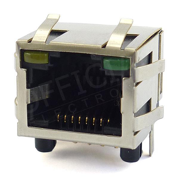 Telefonní konektor RJ45 8-8 PCB stíněný LED Y/G