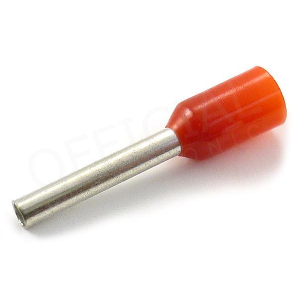 Dutinka izolovaná 1,0/10mm červená- DI 1,0-10 červená