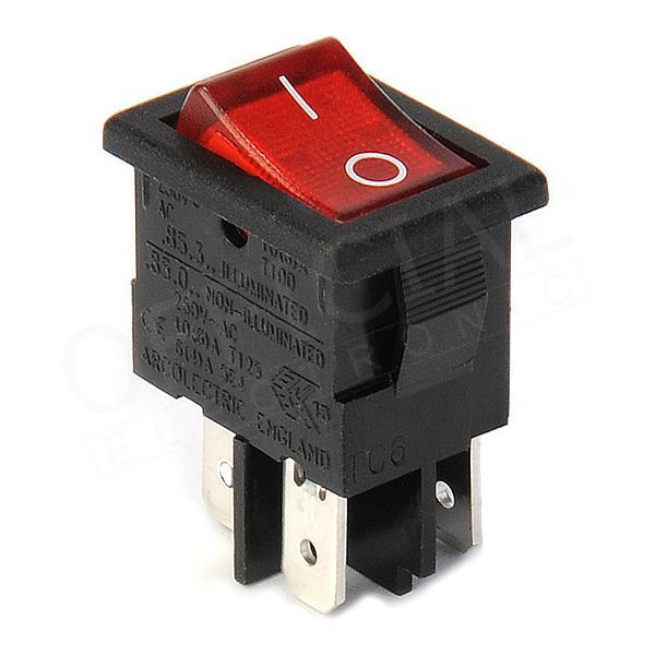 Vypínač kolébkový H8553VB BLK/RED