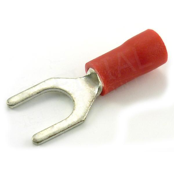 Vidlice izolovaná M5/1,5/mm2/8mm červená- VI 1,5-M5/PVC