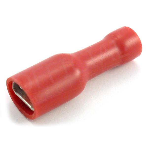 Faston dutinka 4,8x0,5/1,5mm2 celoizolovaná červená- OPC 1,5-45
