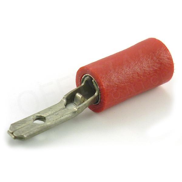 Faston kolík 2,8x0,8/1,5mm2 poloizolovaný červený- KPP 1,5-28