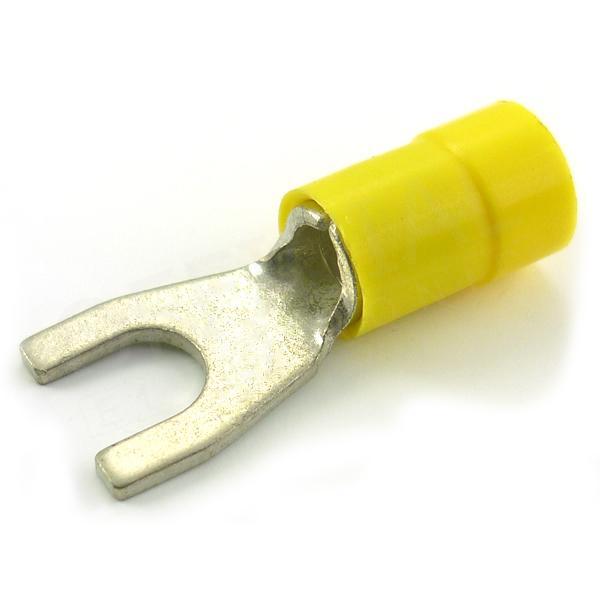 Vidlice izolovaná M5/6mm2 žlutá - VI 6-M5/PVC
