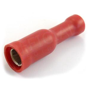 Faston kulatý-dutinka/4mm izolovaná červená- OKC 1,5-4